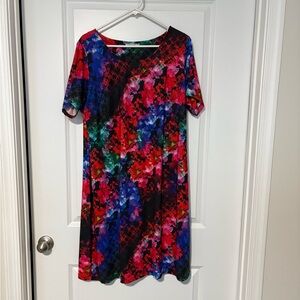 Vibrant Floral Midi Dress